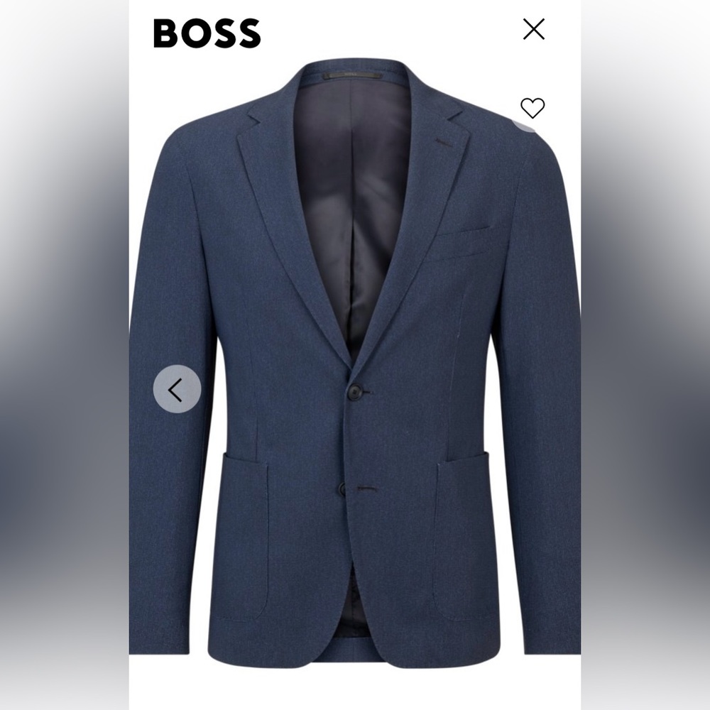 SLIM-FIT JACKET IN MICRO-PATTERNED PERFORMANCE-STRETCH JERSEY